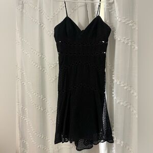 Bardot Black Spaghetti Strap Lace Dress